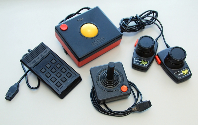 Photo of Atari controllers